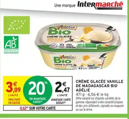 Intermarché Adélie crème glacée vanille de madagascar bio offre