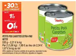 Netto Netto petits pois carottes extra-fins offre