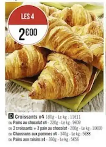 Casino Supermarchés Croissants x4 offre