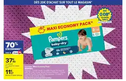 Carrefour PAMPERS Couches Maxi Economy Pack offre