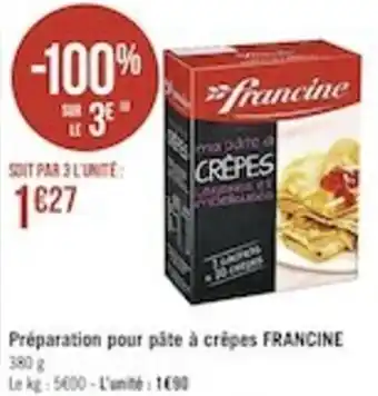 Préparation pour pâte à crêpes FRANCINE
