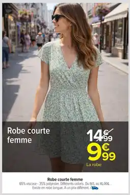 Carrefour Robe courte femme offre