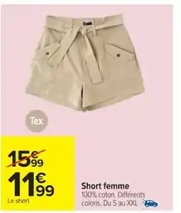Carrefour Short femme offre