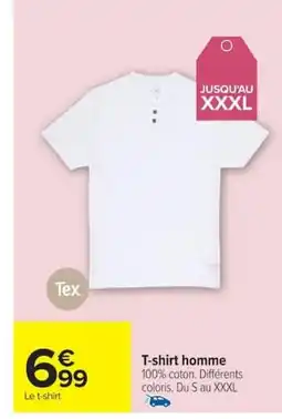 Carrefour TEX T-shirt homme offre