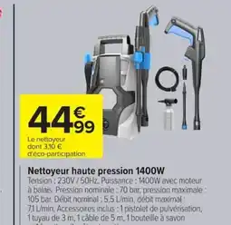 Carrefour Nettoyeur haute pression 1400W offre