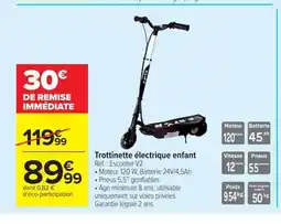 Carrefour Trottinette électrique enfant offre