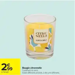 Carrefour Bougie citronnelle offre