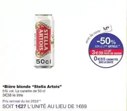 Monop' Bière blonde stella artois offre