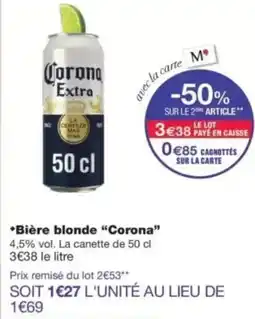 Monop' Bière blonde corona offre