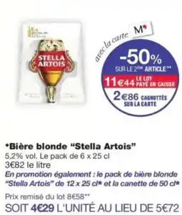 Monop' Bière blonde stella artois offre