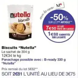 Monop' Biscuits nutella offre
