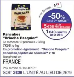 Monop' Pancakes brioche pasquier offre