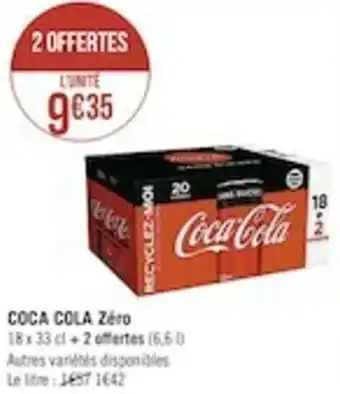Casino Supermarchés COCA COLA zéro offre