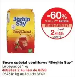 Monop' Sucre spécial confitures béghin say offre