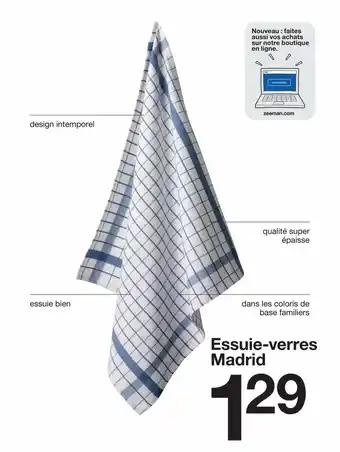 Zeeman Essuie-verres madrid offre