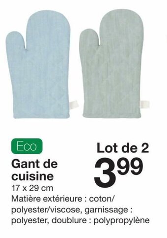 Zeeman Gant de cuisine offre