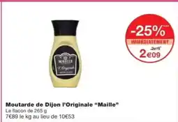 Monop' Moutarde de dijon l'originale maille offre