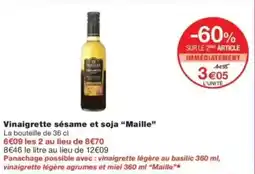 Monop' Vinaigrette sésame et soja maille offre