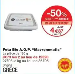 Monop' Feta bio a.o.p. mavrommatis offre