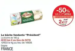 Monop' La bûche fondante président offre