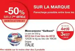 Monop' Mascarpone galbani offre