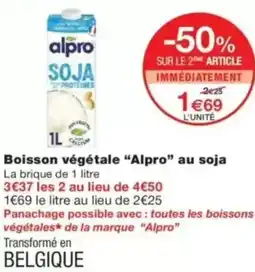 Monop' Boisson végétale Alpro au soja offre