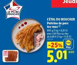 Lidl Boucher - poitrine de porc offre