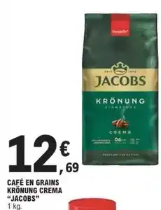 E.Leclerc Cafe en grains kronung crema offre