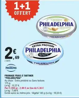 E.Leclerc Philadelphia - fromage frais à tartiner offre