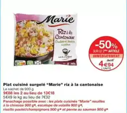 Monop' Plat cuisiné surgelé marie riz à la cantonaise offre