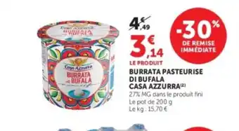 CASA AZZURRA Burrata pasteurise di bufala