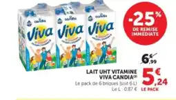 Super U VIVA CANDIA Lait uht vitamine offre