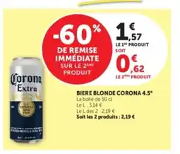 Super U CORONA 4.5° Biere blonde offre