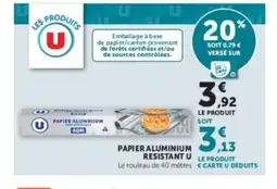 Super U U Papier aluminium resistant offre