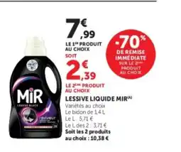 Super U MIR Lessive liquide offre