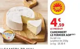 Super U Camembert le fermier aop offre
