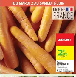 Carrefour CARREFOUR BIO Carotte offre