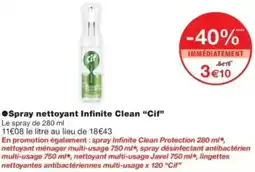 Monop' Spray nettoyant infinite clean cif offre