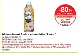 Monop' Adoucissant ambre et orchidée lenor offre