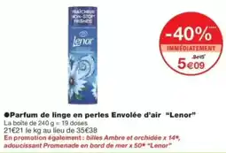 Monop' Parfum de linge en perles envolée d'air lenor offre