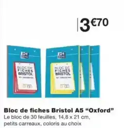 Monop' Bloc de fiches bristol a5 oxford offre