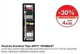 Monop' Feutres creative tips arty stabilo offre
