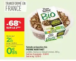 Carrefour PIERRE MARTINET Salade préparées bio offre