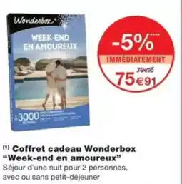 Monop' Coffret cadeau wonderbox week end en amoureux offre
