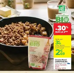 Carrefour CARREFOUR BIO Céréales Muesli offre