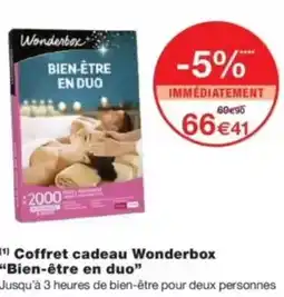 Monop' Coffret cadeau Wonderbox Bien-être en duo offre