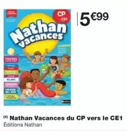 Monop' Nathan Vacances du CP vers le CE1 offre
