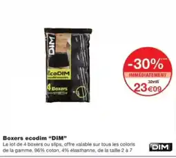 Monop' Boxers ecodim dim offre