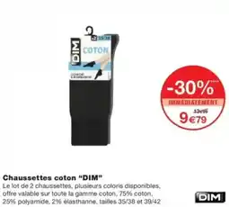 Monop' Chaussettes coton dim offre