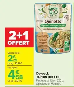 Carrefour JARDIN BIO ÉTIC Doypack offre